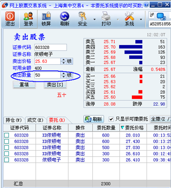 买卖股票100代表的数量